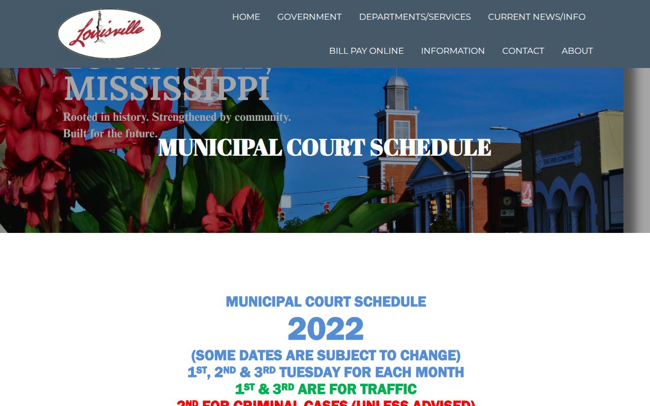 Winston court calendar reference from Louisville Municipal Court schedule page