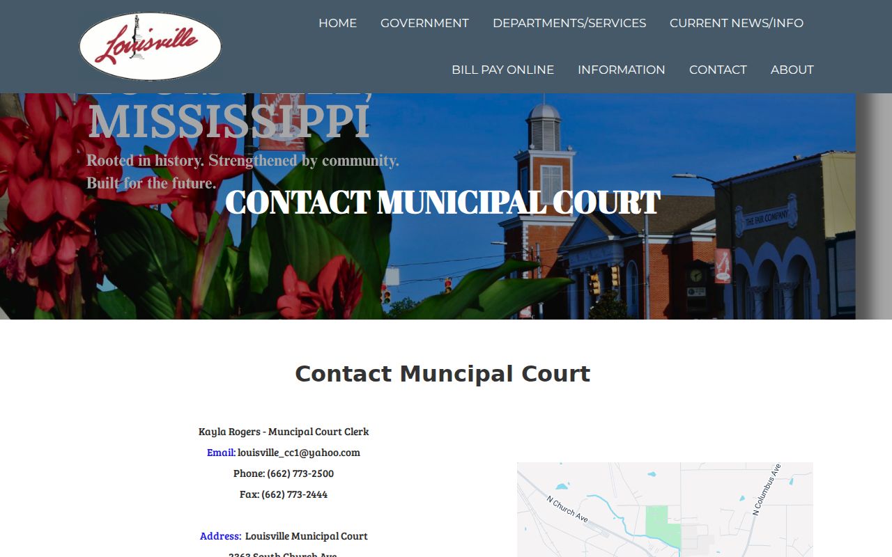 Louisville court docket search Municipal Court clerk contact