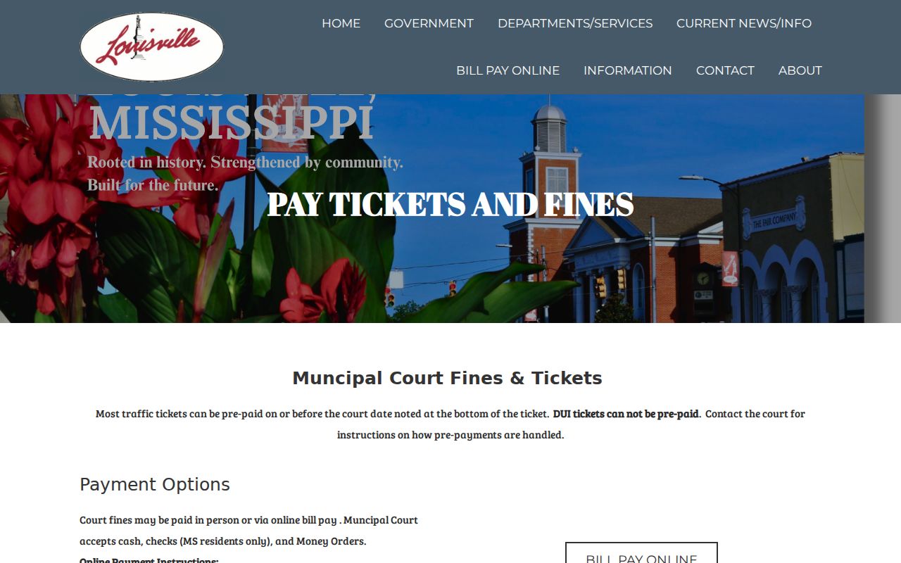 Louisville court docket search payment and prepayment instructions