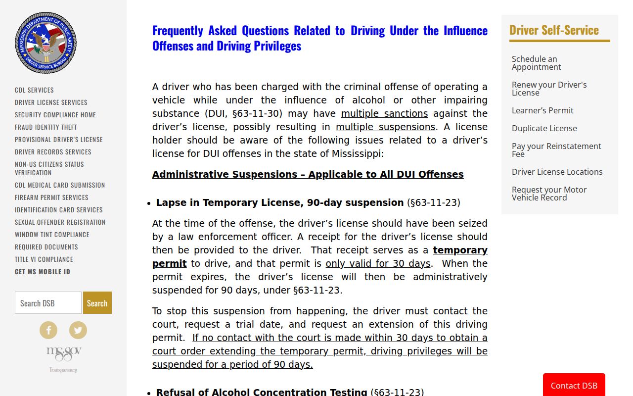 Winston traffic court records source image of Mississippi DPS driving-privilege information